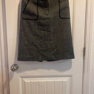 LOFT Gray Pencil Skirt Knee-Length Work Style